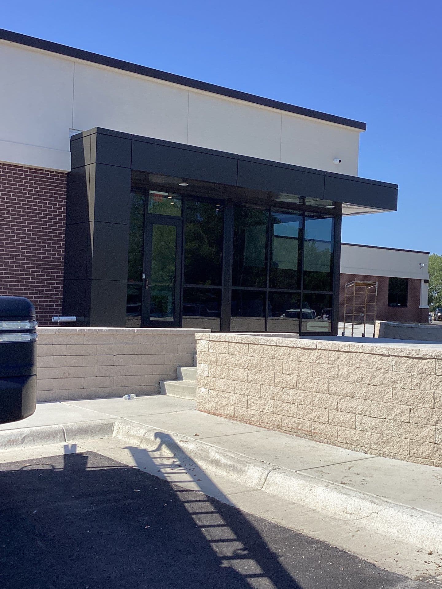 Completed ACM rainscreen entrance fabricated by Kansas Architectural Metals