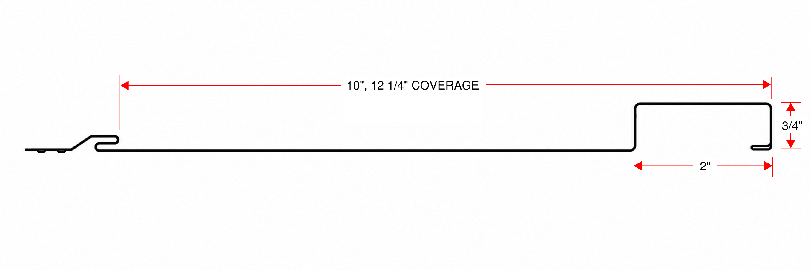 BB7-750P board and batten panel profile dimensions
