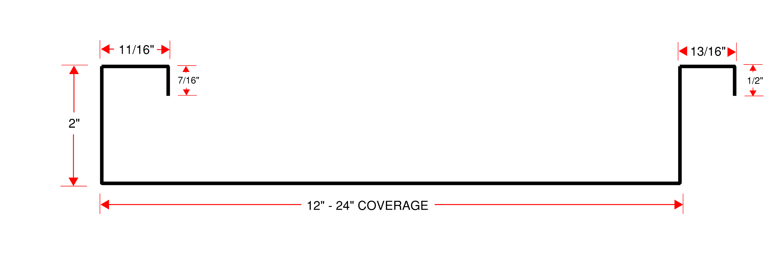 SS210A architectural roof panel dimensions